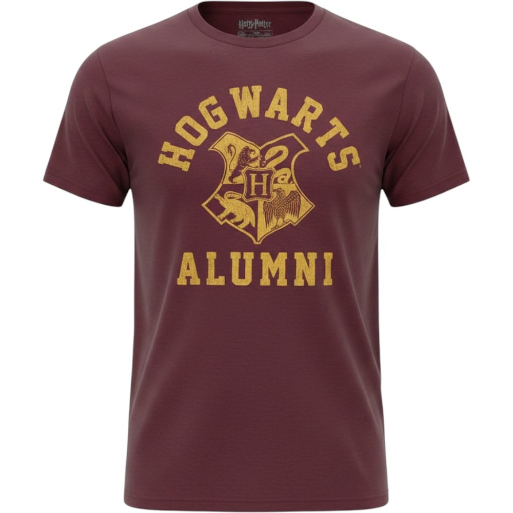 Harry Potter T-Shirt Mens Medium Burgundy Good Hogwarts Alumni Graphic Tee
